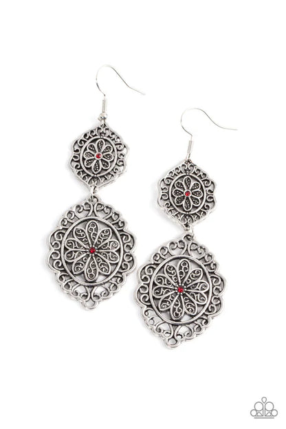 Paparazzi ♥ Floral Favorite - Red ♥ Earrings