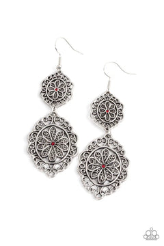 Paparazzi ♥ Floral Favorite - Red ♥ Earrings