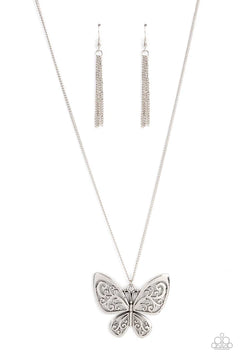 Paparazzi ♥ Butterfly Boutique - Silver ♥ Necklace