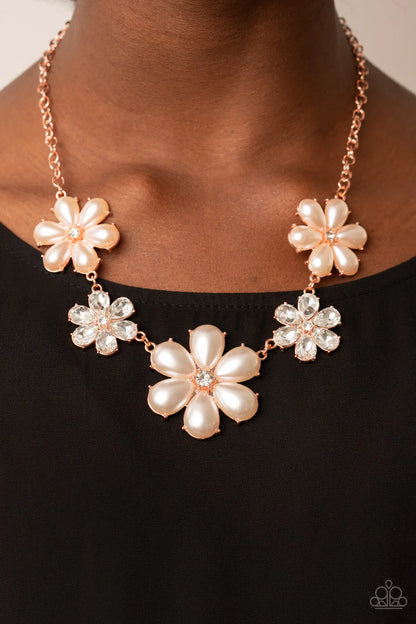 Paparazzi ♥ Fiercely Flowering - Copper ♥ Necklace