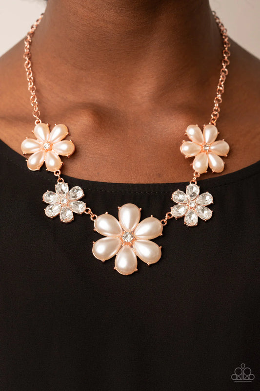 Paparazzi ♥ Fiercely Flowering - Copper ♥ Necklace