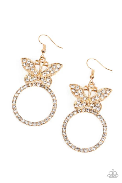 Paparazzi ♥ Paradise Found - Gold ♥ Earrings