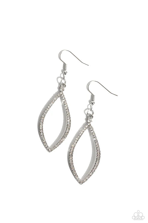 Paparazzi ♥ Twinkly Treat  - White ♥ Earrings
