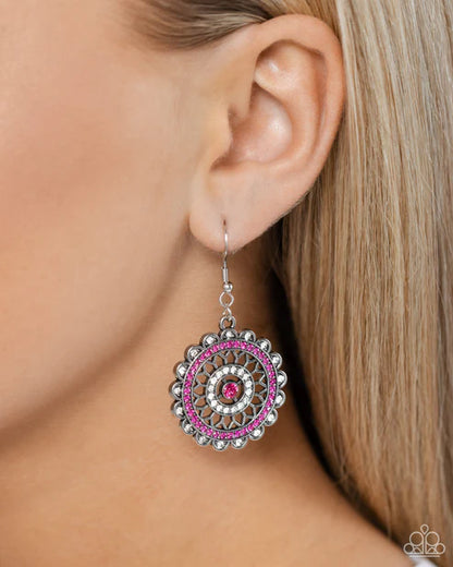 Paparazzi ♥ Twinkly Translation - Pink ♥ Earrings