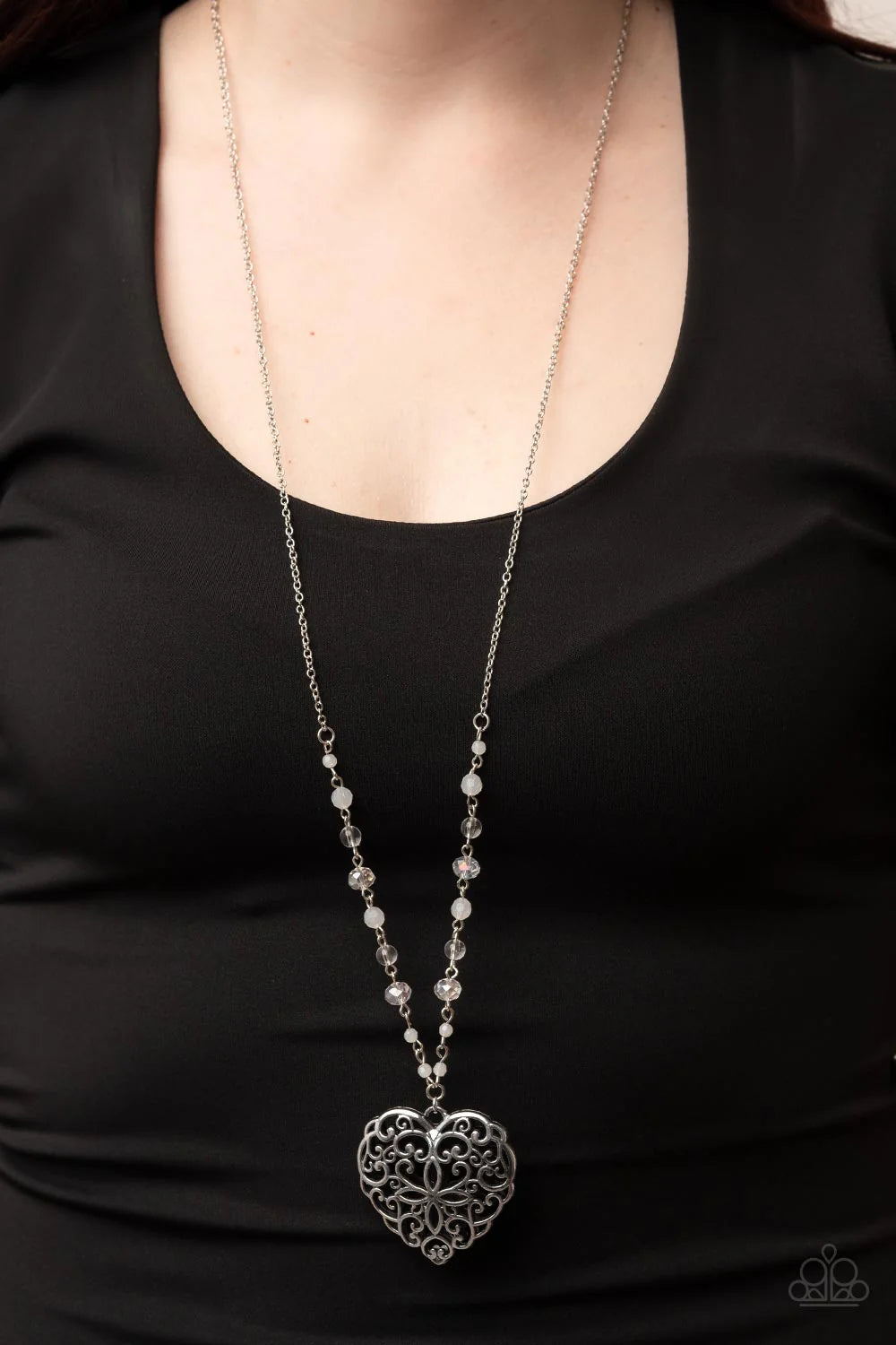 Paparazzi ♥ Doting Devotion - White ♥ Necklace