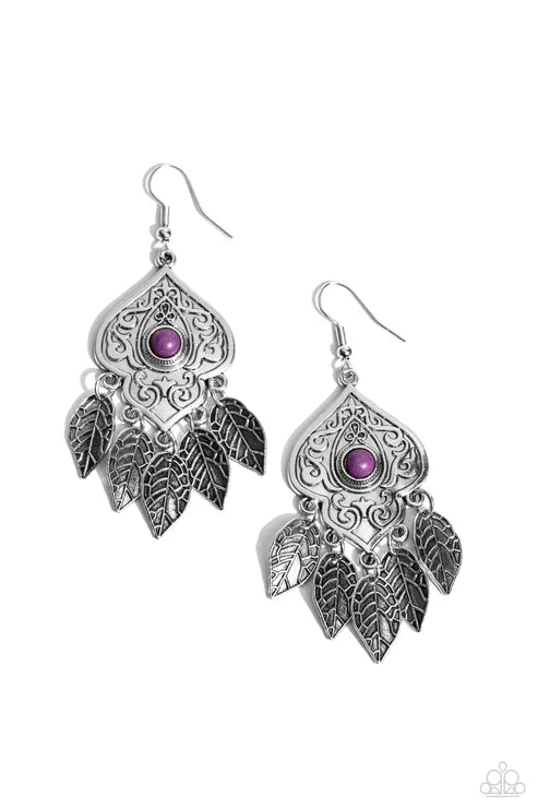Paparazzi ♥ Desert Canopy - Purple ♥ Earrings
