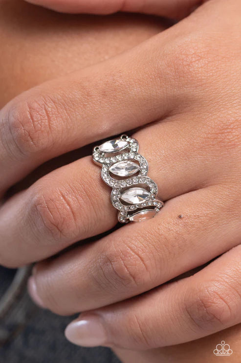Paparazzi ♥ Staggering Sparkle - White ♥ Ring