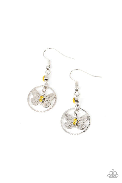 Paparazzi ♥ Fabulous Flutter - Yellow ♥ Earrings Regular price$5.00  Sold out