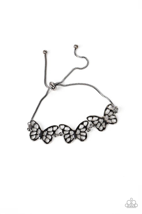 Paparazzi ♥ Put a WING on It - Black ♥ Bracelet