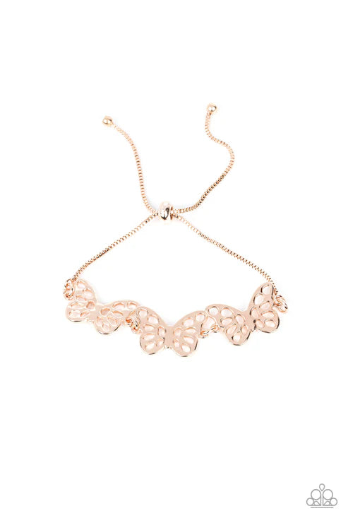 Paparazzi ♥ Put a WING on It -  Rose Gold ♥ Bracelet
