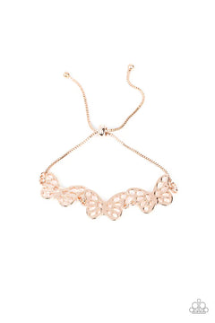 Paparazzi ♥ Put a WING on It -  Rose Gold ♥ Bracelet