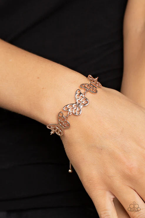 Paparazzi ♥ Put a WING on It -  Rose Gold ♥ Bracelet