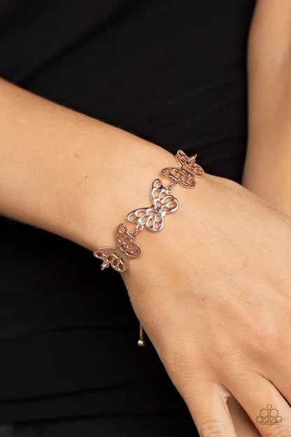 Paparazzi ♥ Put a WING on It -  Rose Gold ♥ Bracelet