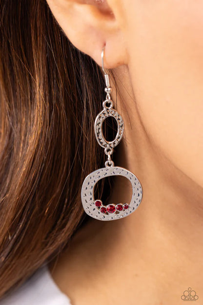 Paparazzi ♥ So Unexpected - Red ♥ Earrings