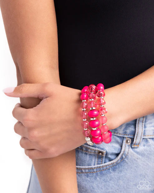 Paparazzi ♥ Colorful Charade - Pink ♥ Bracelet