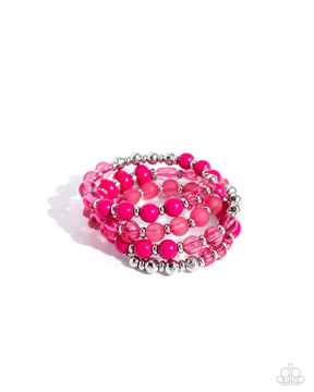 Paparazzi ♥ Colorful Charade - Pink ♥ Bracelet
