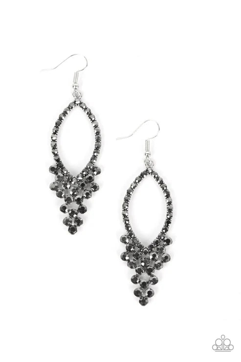 Paparazzi ♥ GLOWING off the Deep End - Silver ♥ Earrings