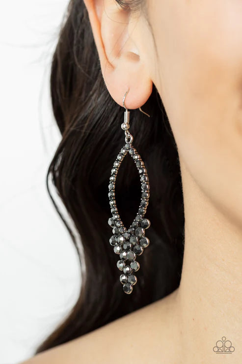 Paparazzi ♥ GLOWING off the Deep End - Silver ♥ Earrings