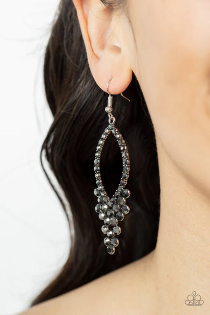 Paparazzi ♥ GLOWING off the Deep End - Silver ♥ Earrings