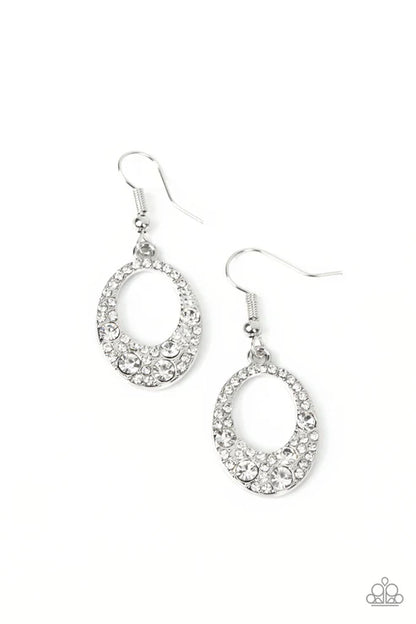 Paparazzi ♥ Showroom Sizzle - White ♥ Earrings