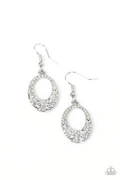 Paparazzi ♥ Showroom Sizzle - White ♥ Earrings