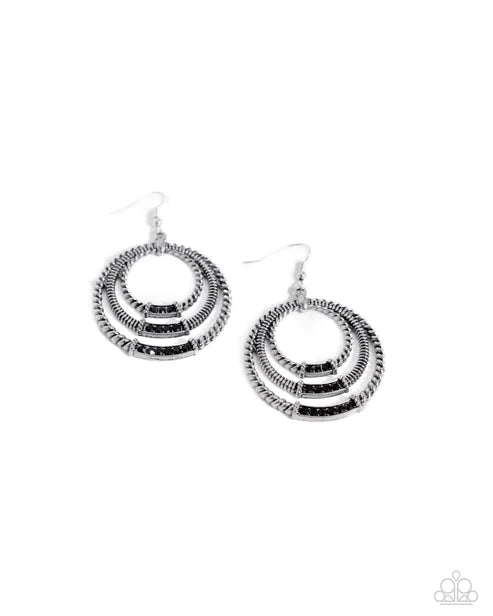 Paparazzi ♥ Contemporary Culture - Black ♥ Earrings