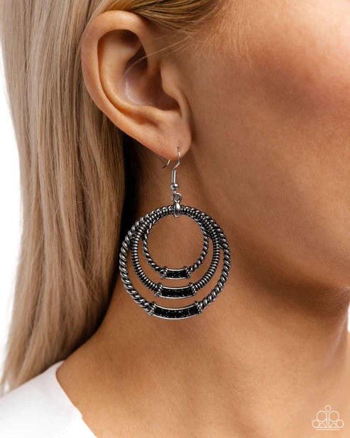 Paparazzi ♥ Contemporary Culture - Black ♥ Earrings