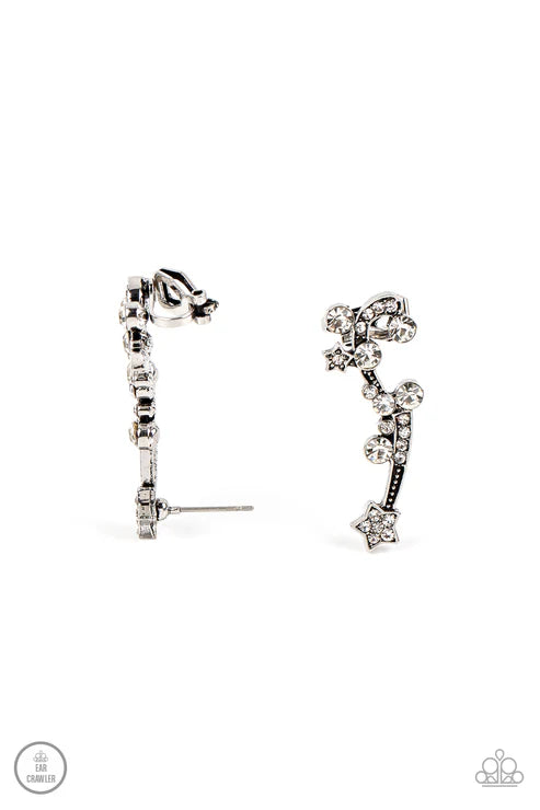 Paparazzi ♥ Astral Anthem - White ♥ Post Earrings