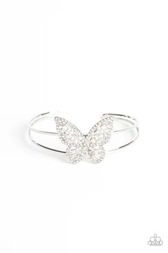 Paparazzi ♥ Butterfly Bella - White ♥ Bracelet