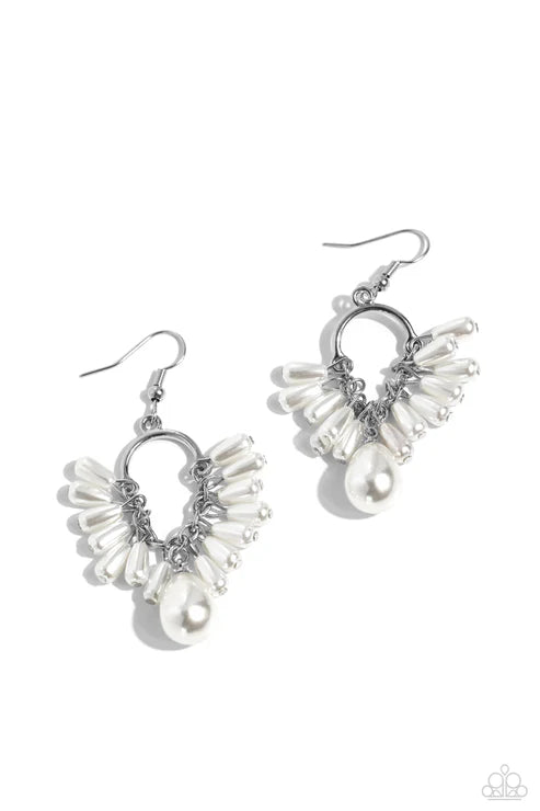 Paparazzi ♥ Ahoy There! - White ♥ Earrings