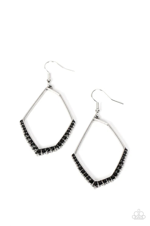 Paparazzi ♥ Bent on Success - Black ♥ Earrings