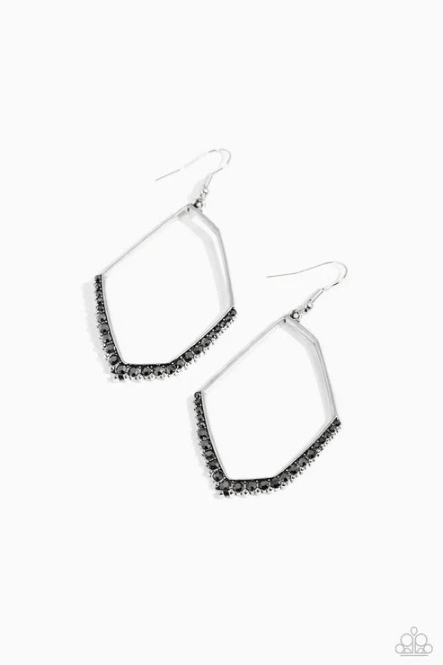 Paparazzi ♥ Bent on Success - Silver ♥ Earrings