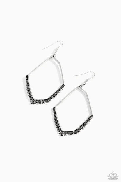 Paparazzi ♥ Bent on Success - Silver ♥ Earrings