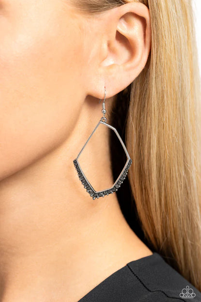 Paparazzi ♥ Bent on Success - Silver ♥ Earrings