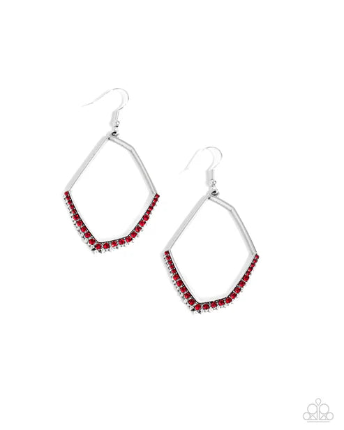 Paparazzi ♥ Bent on Success - Red ♥ Earrings