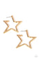 Paparazzi ♥ All-Star Attitude - Gold ♥ Earrings