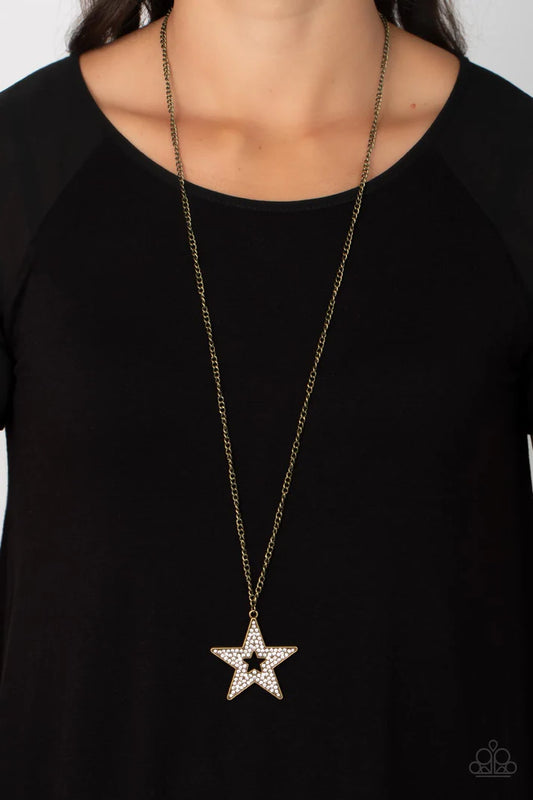 Paparazzi ♥ Superstar Stylist - Brass ♥ Necklace