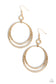 Paparazzi ♥ Spin Your HEELS - Gold ♥ Earrings