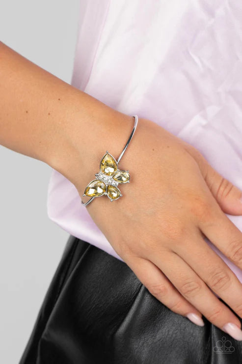 Paparazzi ♥ Butterfly Beatitude - Yellow ♥ Bracelet
