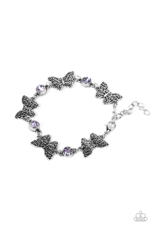 Paparazzi ♥ Has a WING to It - Purple ♥ Bracelet