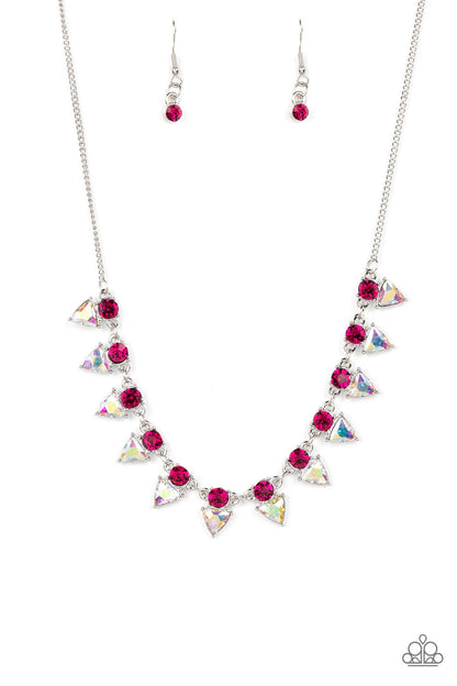 Paparazzi ♥ Razor-Sharp Refinement - Pink ♥ Necklace