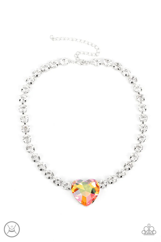 Paparazzi ♥ Heart in My Throat - Orange ♥ Necklace