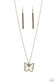 Paparazzi ♥ Gives Me Butterflies - Brass ♥ Necklace