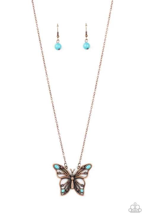 Paparazzi ♥ Badlands Butterfly - Copper ♥ Necklace