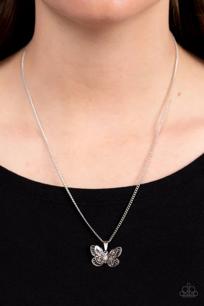 Paparazzi ♥ High-Flying Fashion - White ♥ Necklace