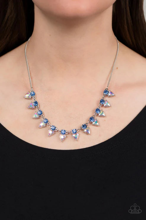 Paparazzi ♥ Razor-Sharp Refinement - Blue ♥ Necklace