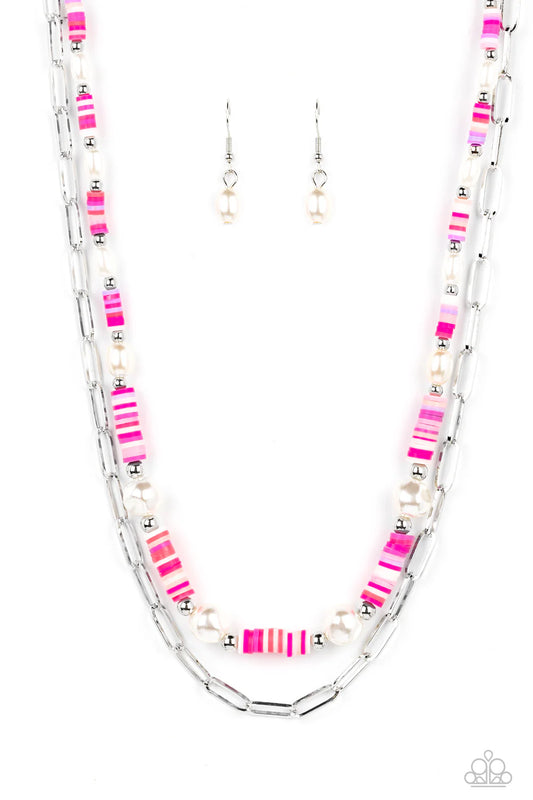 Paparazzi ♥ Tidal Trendsetter - Pink ♥ Necklace