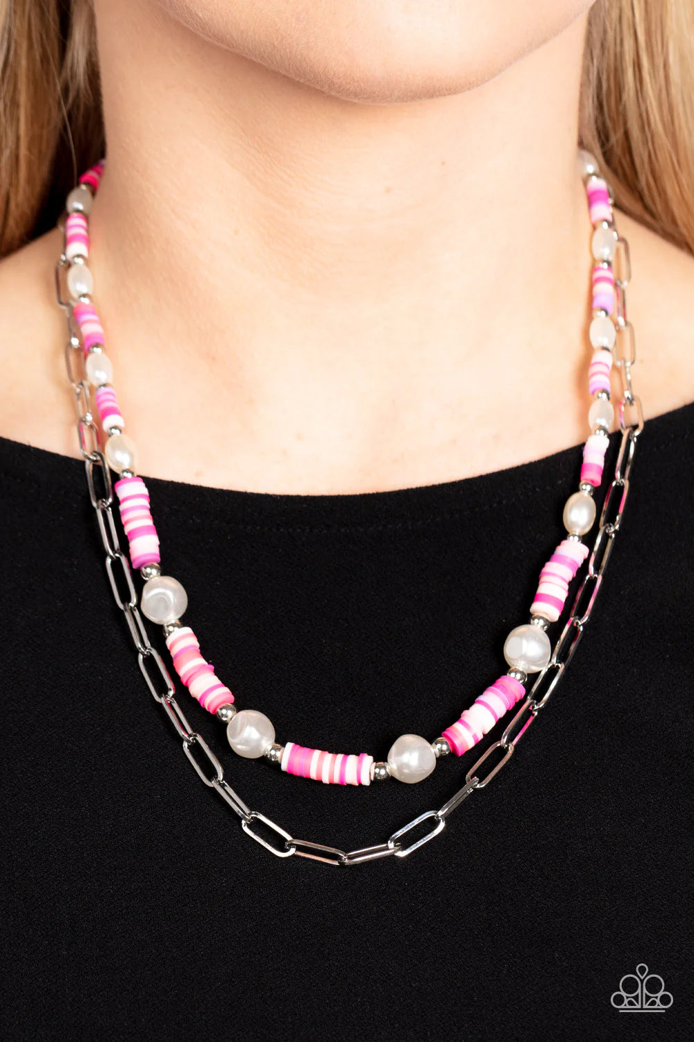 Paparazzi ♥ Tidal Trendsetter - Pink ♥ Necklace