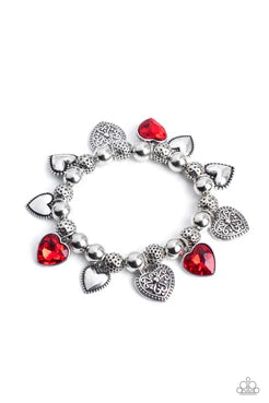 Paparazzi ♥ Charming Crush - Red ♥ Bracelet