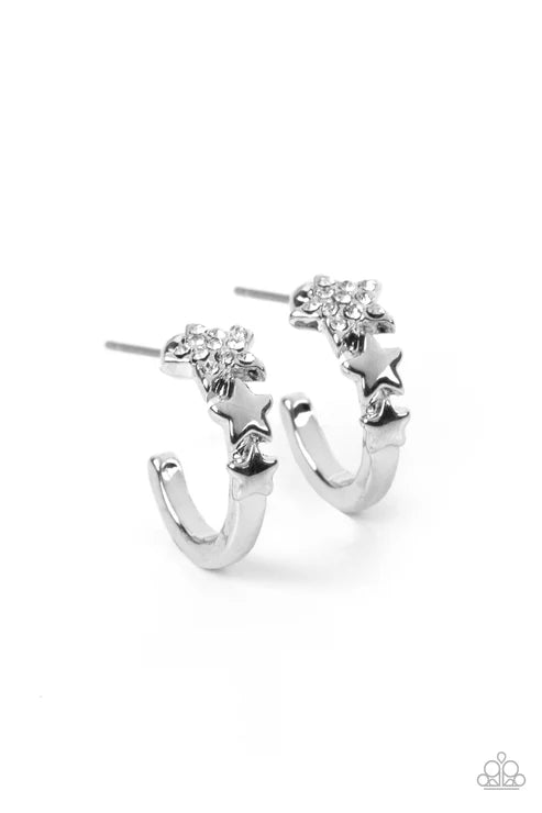 Paparazzi ♥ Starfish Showpiece - White ♥ Earrings